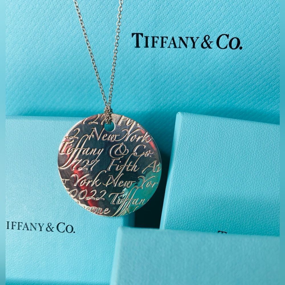 Tiffany & Co. Silver “Notes” Pendant Necklace Authentic 925 Sterling Silver